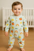 Sunny Sprout Interlock Henley Sleepsuit