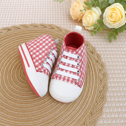 Baby Shoe with Pink Polka Dot Soles