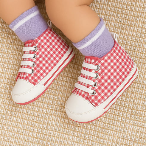 Baby Shoe with Pink Polka Dot Soles