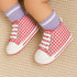 Baby Shoe with Pink Polka Dot Soles