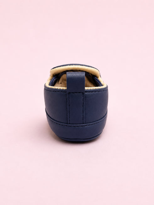 Navy Luxe Dot Slip-Ons Sneakers