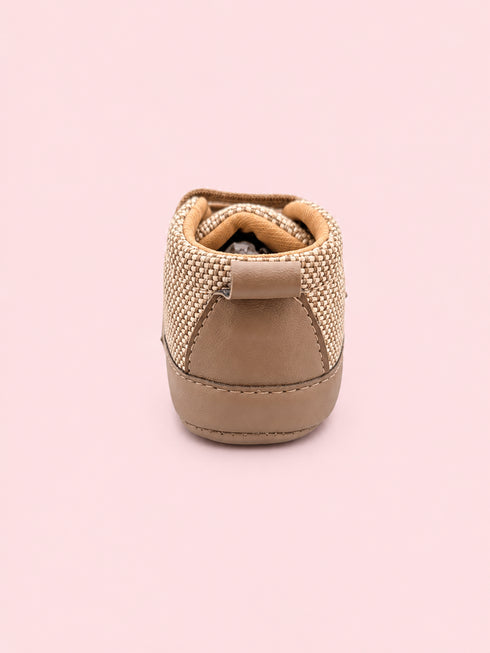 Sand & Brown Toddler Velcro Baby Sneakers