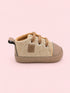 Sand & Brown Toddler Velcro Baby Sneakers
