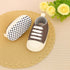 Striped Pre-Walker Baby Sneaker (Dark Brown)