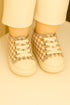 Brown Beige Checkered Baby Sneaker
