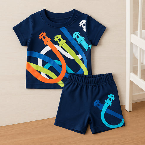 Vroom Lines Interlock Short Set