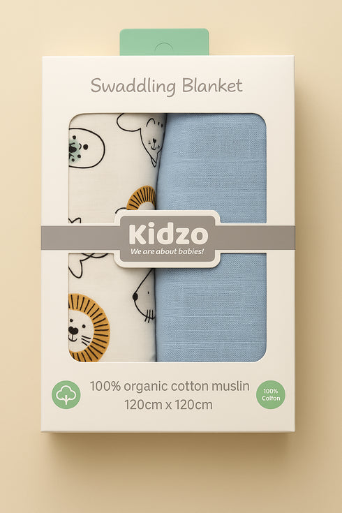 2-Pack Muslin Swaddle Blanket
