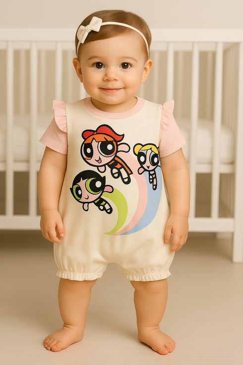 Power Trio Buttoned Romper