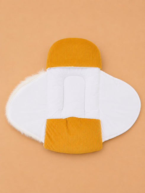 Yellow Fur Bow Baby Sleeping Carry Nest