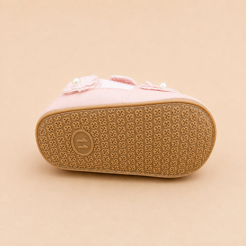 Pink Floral Baby Girl Shoes