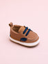 Tan & Navy Baby Sneakers