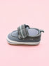 Grey Striped Baby Sneakers