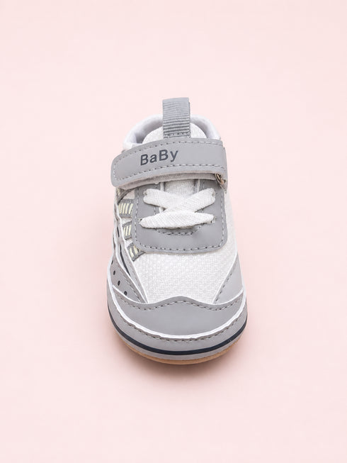 Grey & White Baby Sneakers