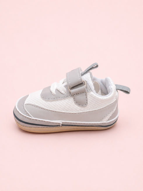 Grey & White Baby Sneakers