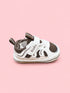Brown & White Mesh Baby Sneakers