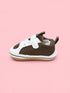 Brown & White Mesh Baby Sneakers