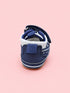 Navy & White Sporty Baby Sneakers