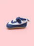 Navy & White Sporty Baby Sneakers