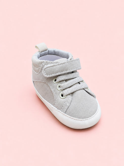 Grey High-Top Baby Sneakers