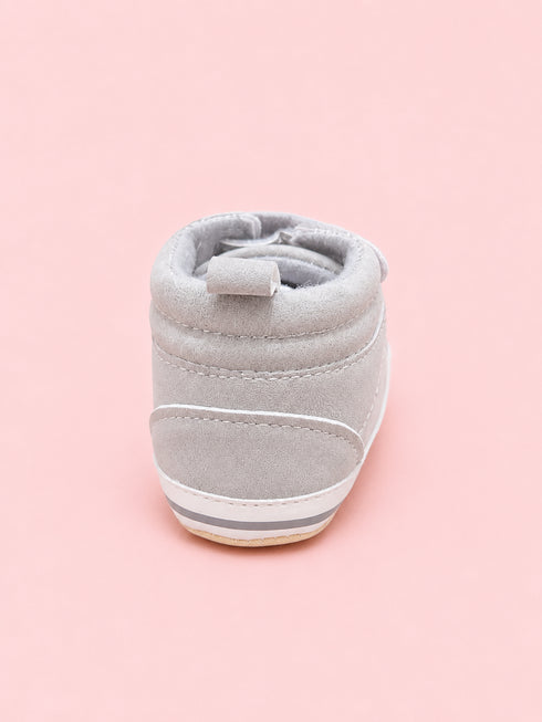 Grey High-Top Baby Sneakers