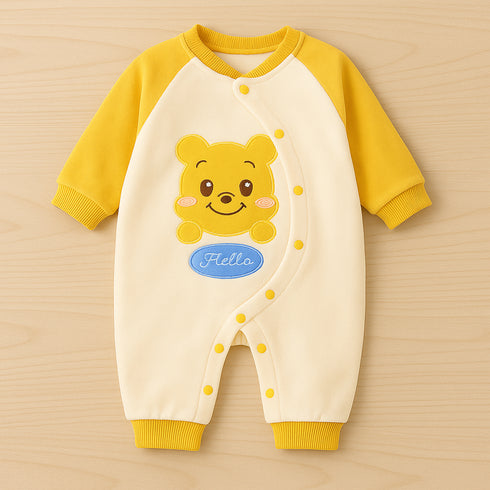 Coral Fleece Padded Sleepsuit(yellow)