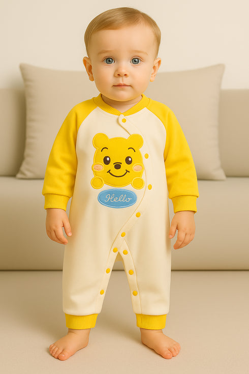 Coral Fleece Padded Sleepsuit(yellow)