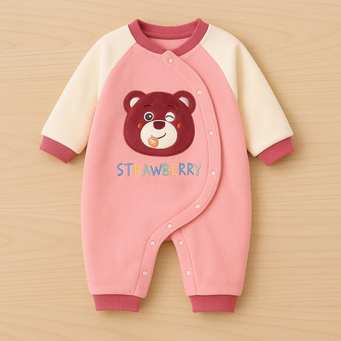 Coral Fleece Padded Sleepsuit (Pink)