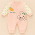 Pink Bunny Carrot Flannel Fleece Sleepsuit