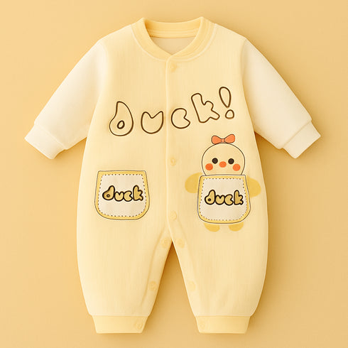Duck Flannel Fleece Sleepsuit (Yellow)