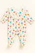 White Petal Play Frill Buttoned Interlock Sleepsuit
