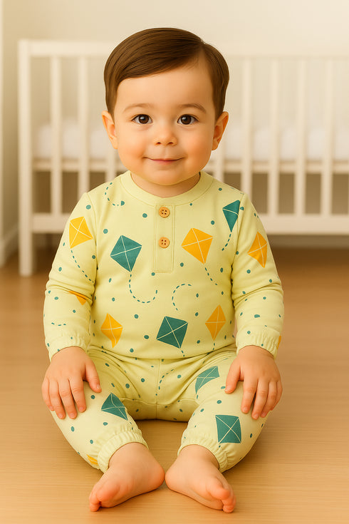 Kite Festival Interlock Henley Sleepsuit