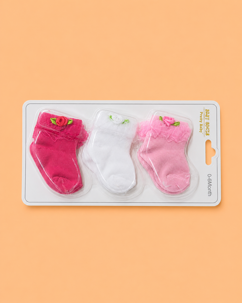 3 Pcs Baby Socks Gift Set