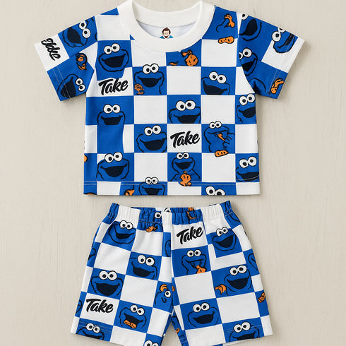 Cookie Monster Interlock Short Set