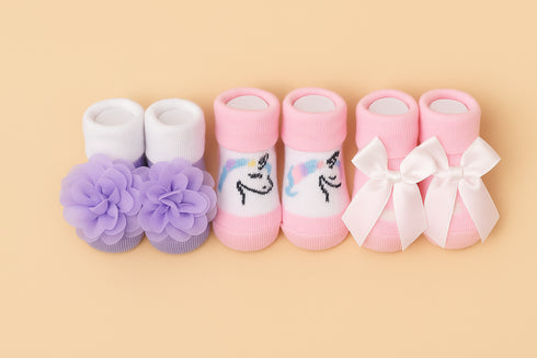 Baby 3-Pcs Sock Gift Set