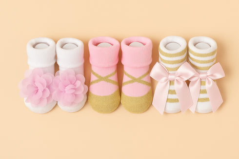 Baby 3-Pcs Sock Gift Set