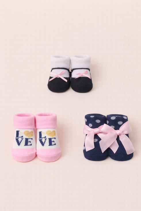 Baby 3-Pcs Sock Gift Set