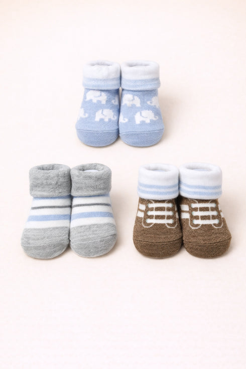 Baby 3-Pcs Sock Gift Set