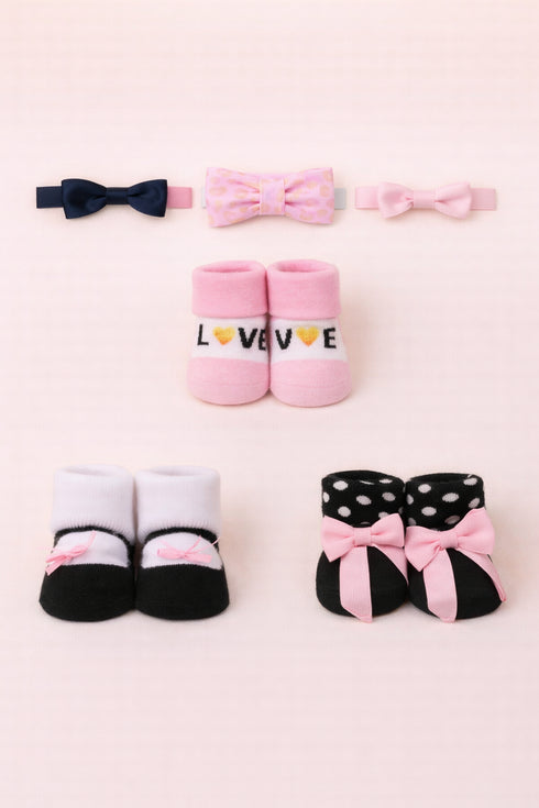 Baby 6-Piece Headband & Sock Gift Set