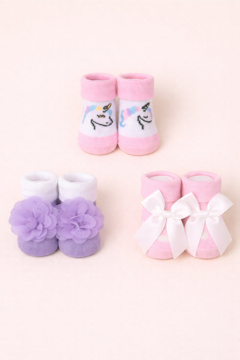 Baby 3-Pcs Sock Gift Set