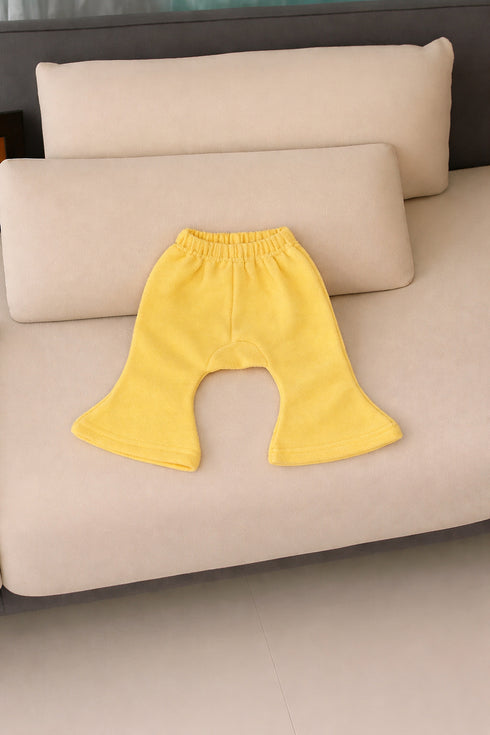 1-Pack Baby Girl Bell-Bottom Pajama (Yellow)