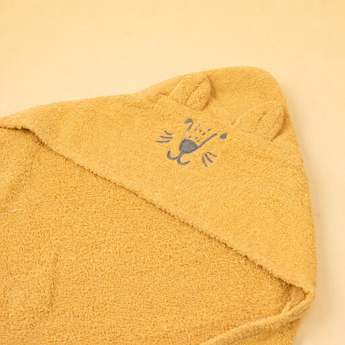 Baby Hooded Bath Towel 75x75 (Yellow)