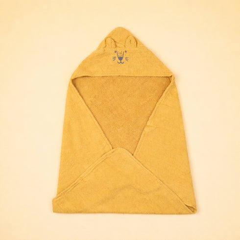 Baby Hooded Bath Towel 75x75 (Yellow)