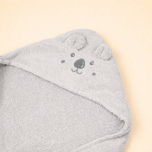 Baby Hooded Bath Towel 75x75 (Grey)