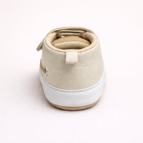 Baby Dual-Tone Velcro Strap Sneakers (Cream & Tan)