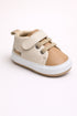 Baby Dual-Tone Velcro Strap Sneakers (Cream & Tan)