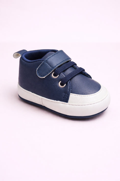 Baby Classic Velcro Sneakers (Navy Blue)