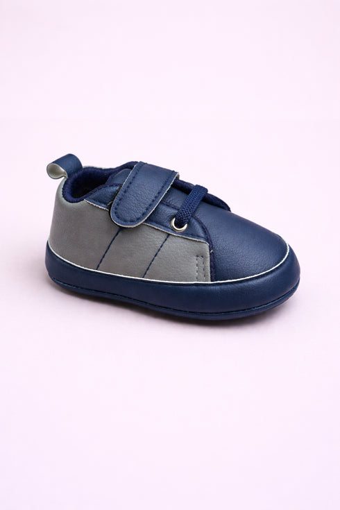 Navy Blue Baby Sneaker with Velcro Strap