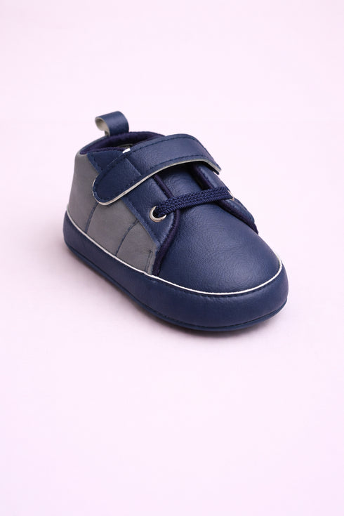 Navy Blue Baby Sneaker with Velcro Strap
