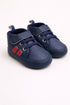 Navy Blue High-Top Shoes with Lace