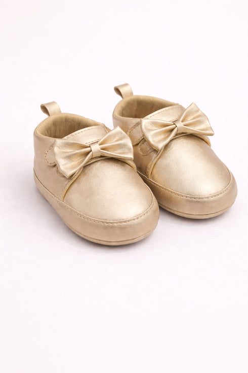 Golden Baby Bow Sneakers
